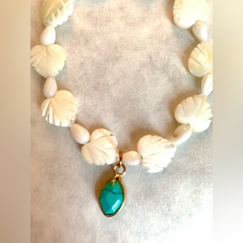 Seashell and Turquoise Bracelet